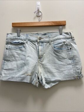 Old Navy Light Blue Denim Rolled Cuffed  Booty Jean Shorts 3741